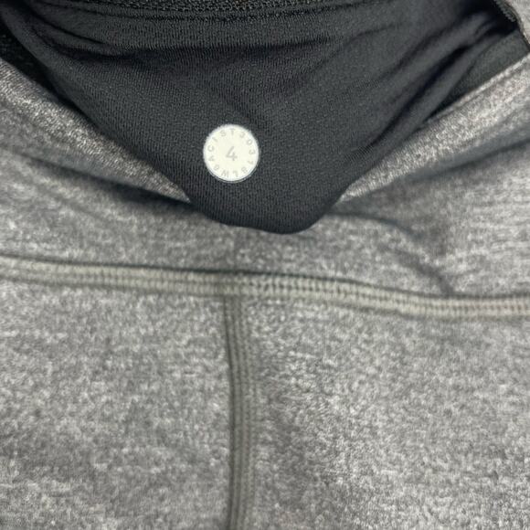 Lululemon Pace Rival Crop 22" Leggings Heathered Black Size 4 - Picture 6 of 9